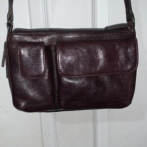 Landau Dark Brown Leather Bag